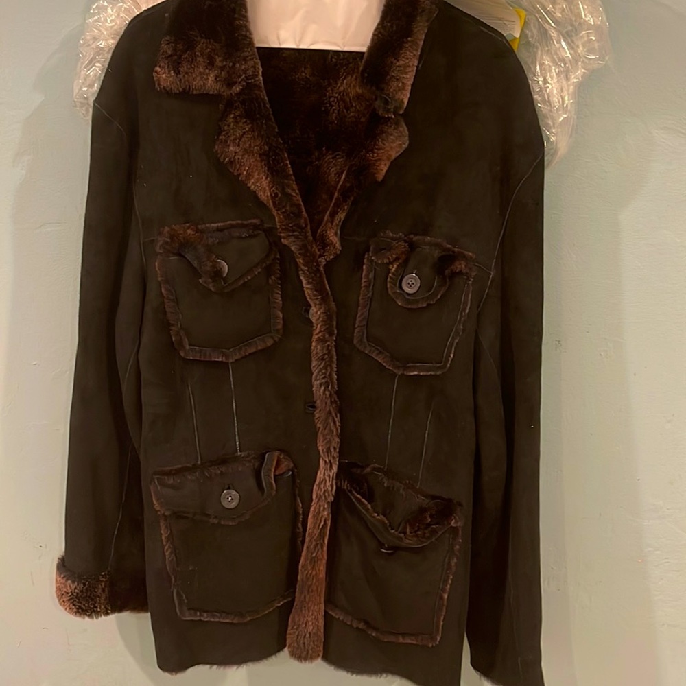 Suede leather jacket